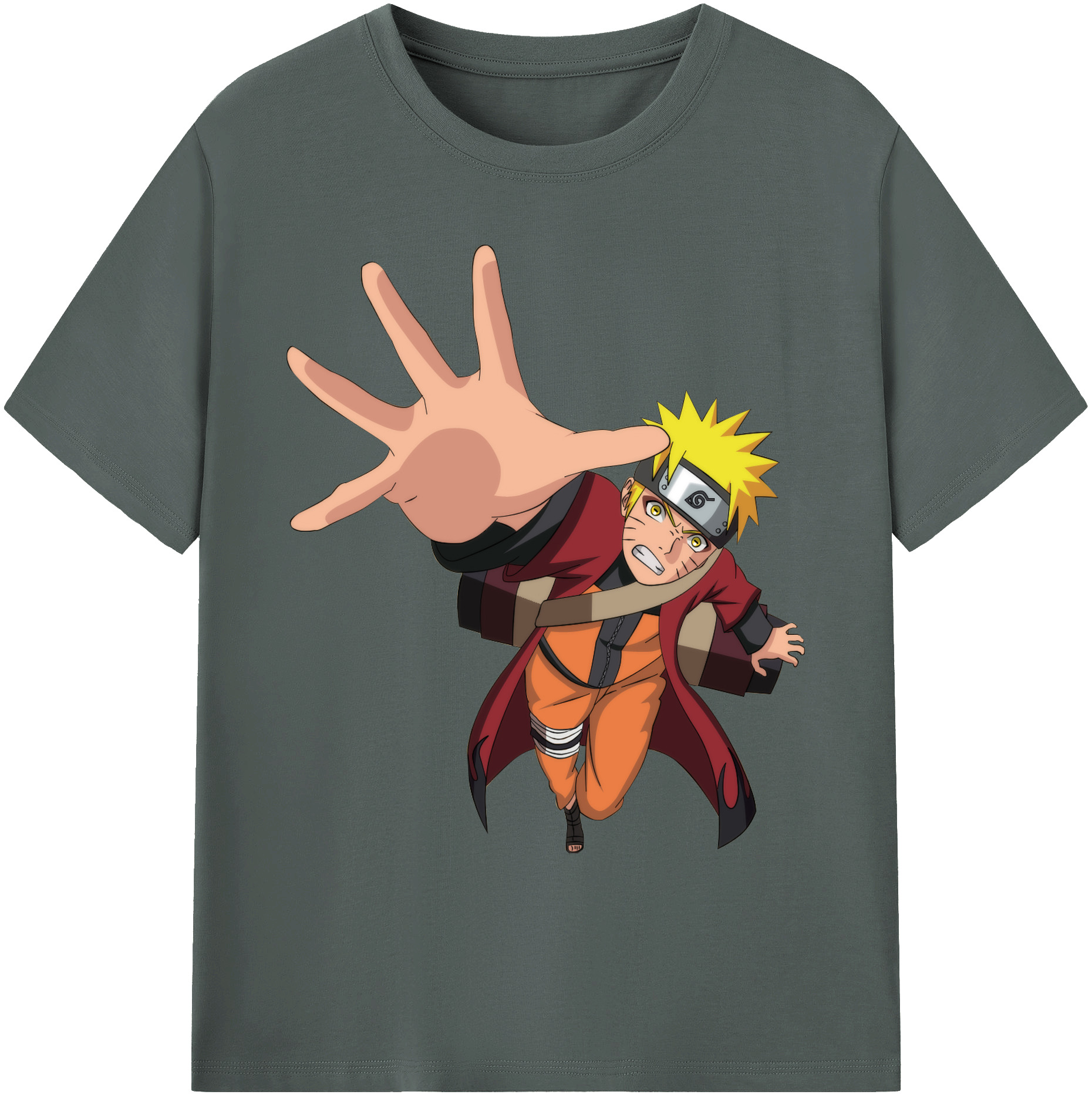 （画像用） NARUTO -ナルト- うずまき ナルト Uzumaki Naruto 綿100％ メンズ半袖Tシャツ｜肌触りやわらか＆通気性